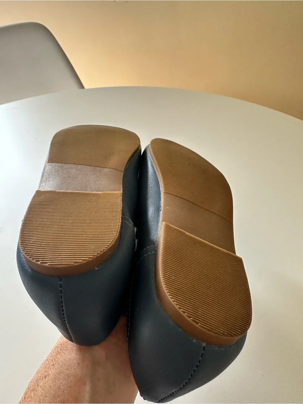 Children's Blue T-Strap Dress Shoes with Teardrop Cutouts